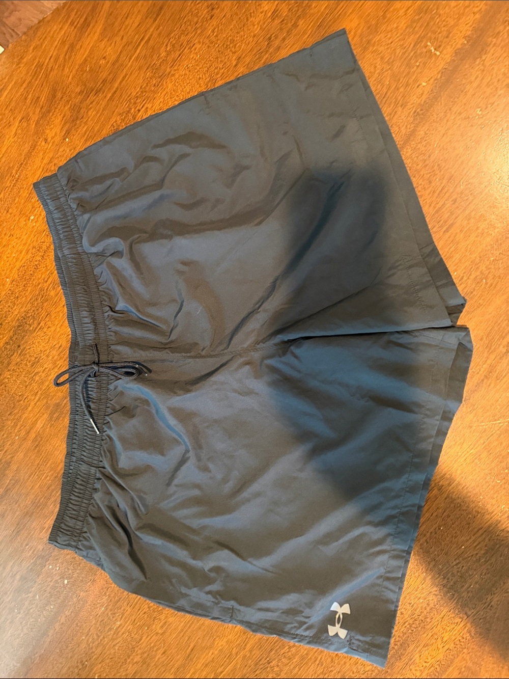 Under Armour Men's Black Swim Trunks with Logo